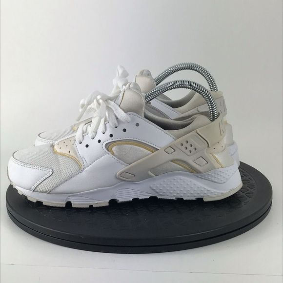 Nike Huarache Run Triple White Athletic Running Shoes 654275-110 Womens Size 7.5 - Picture 8 of 12